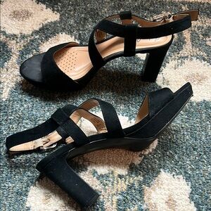 Elegant Black Strappy Heels